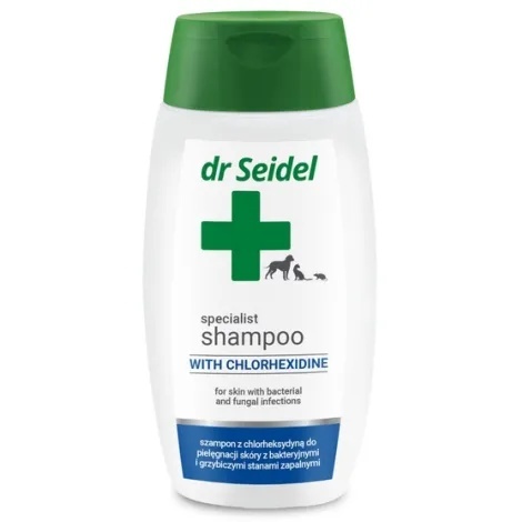Dr Seidel Szampon dla psów i kotów z chlorheksydyną 220ml