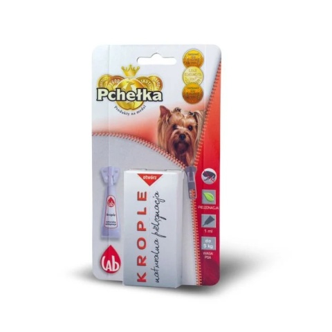 Pchełka Krople dla psa do 5 kg przeciw pchłom i kleszczom - 1ml