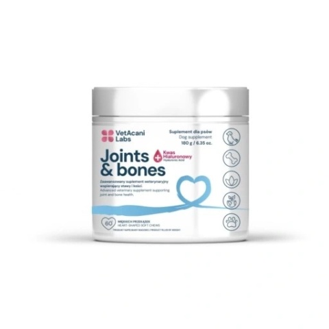 VetAcani przysmaki dla psa, suplement Joints & Bones+ kwas hialuronowy180 g