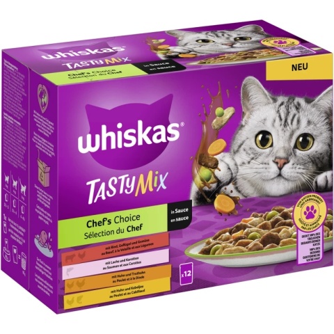 Zestaw Whiskas Tasty Mix, saszetki, 12 x 85 g