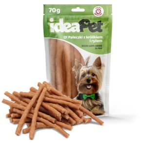 ideaPet Przysmak dla psa - O! Pałeczki z królikiem i ryżem 70g