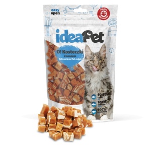 ideaPet przysmak O! Kosteczki z łososiem 60g